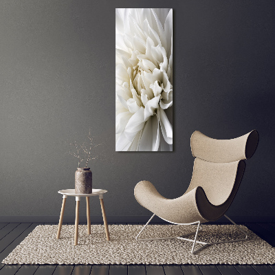 Tableau sur toile Dahlia blanc