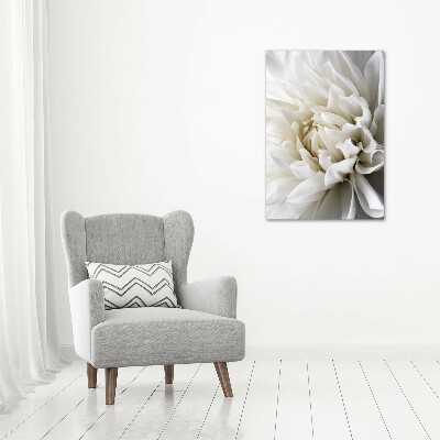 Tableau sur toile Dahlia blanc