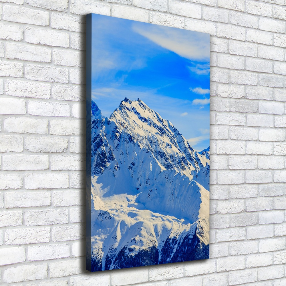 Tableau toile imprimée Montagnes en hiver