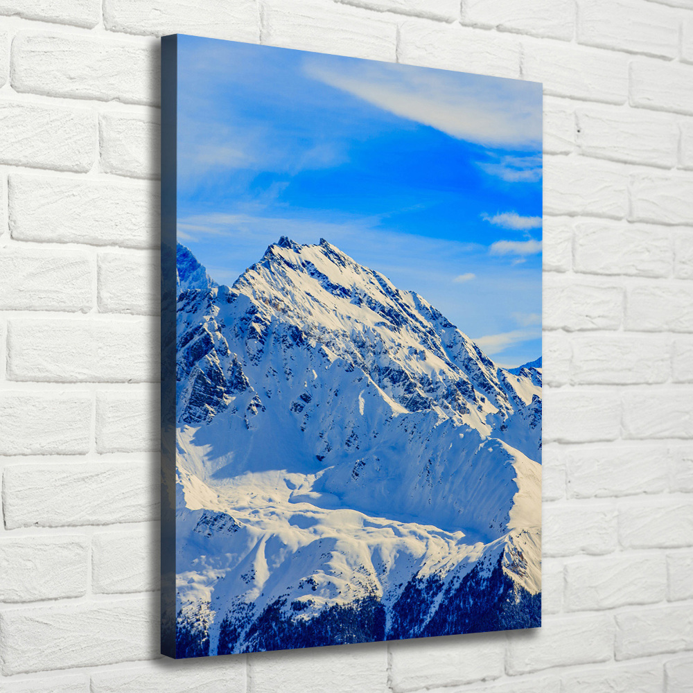 Tableau toile imprimée Montagnes en hiver