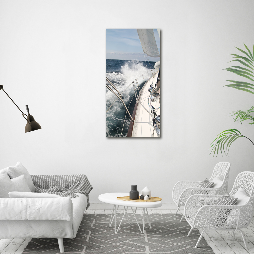 Tableau sur toile Yacht en mer