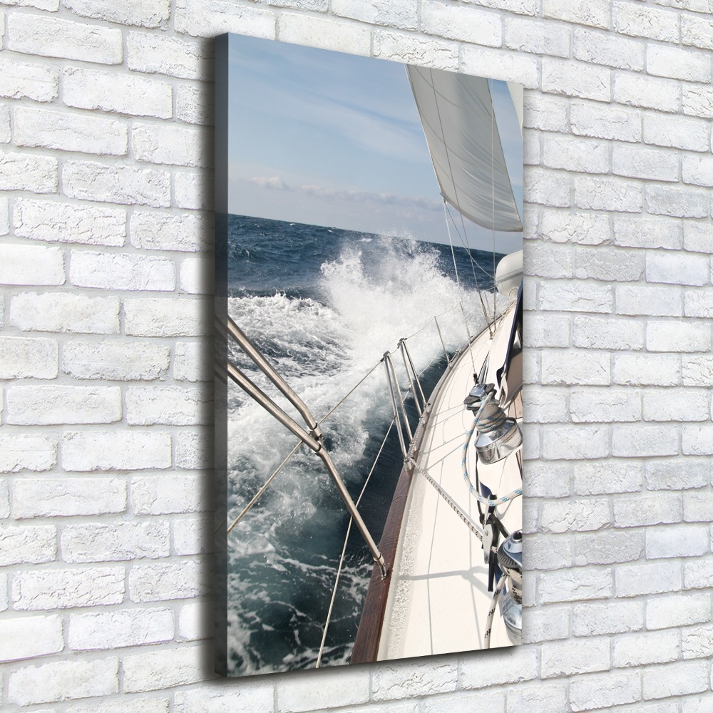 Tableau sur toile Yacht en mer