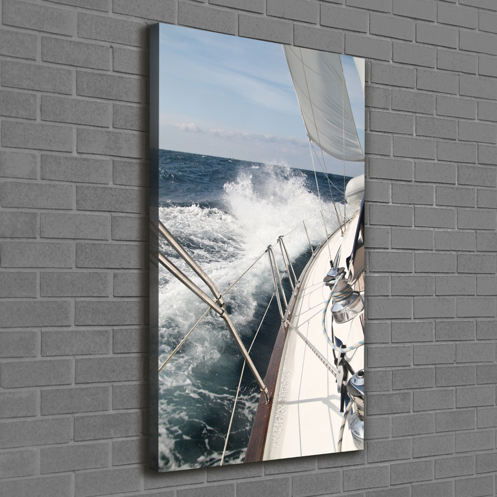 Tableau sur toile Yacht en mer