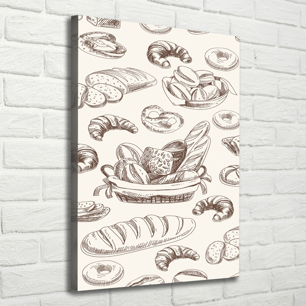 Tableau toile imprimée Produits de boulangerie