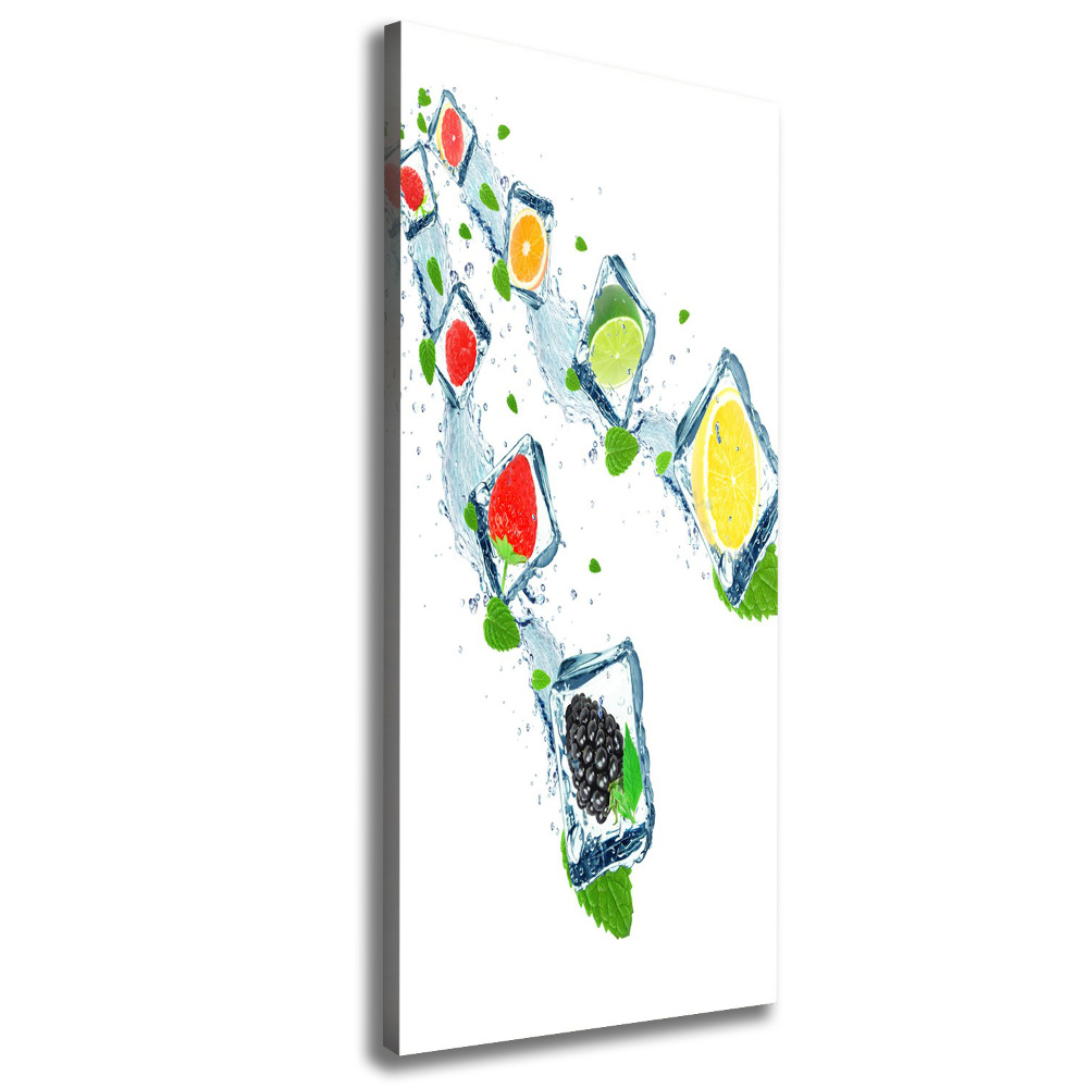 Tableau mural sur toile Fruits et glace