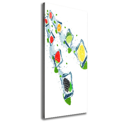 Tableau mural sur toile Fruits et glace