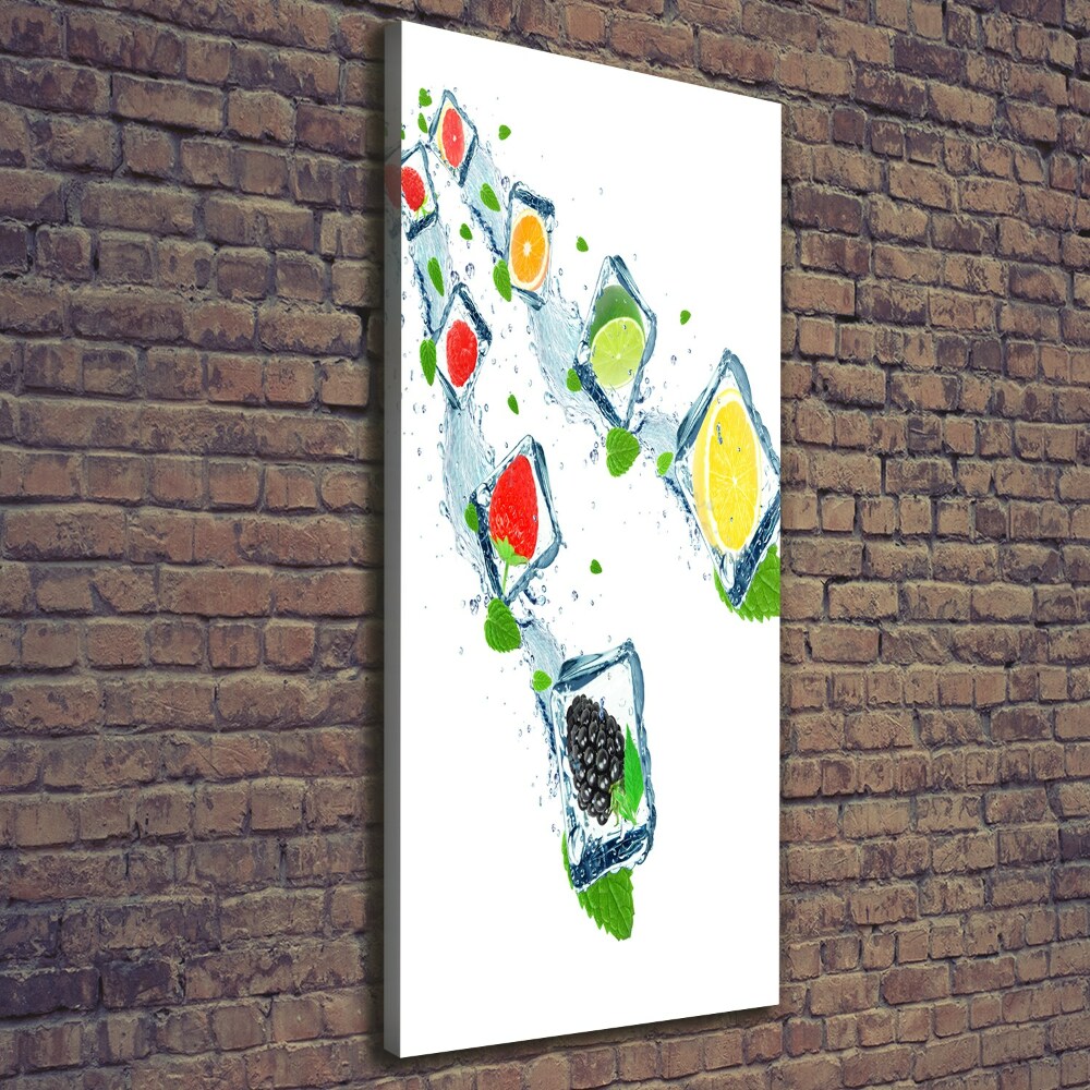 Tableau mural sur toile Fruits et glace