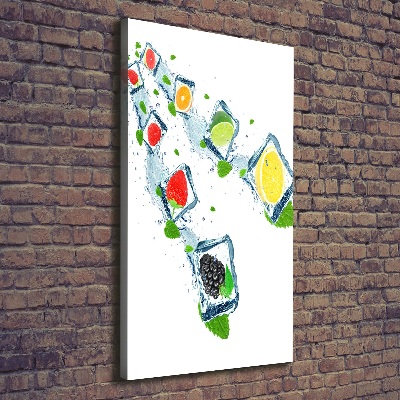 Tableau mural sur toile Fruits et glace