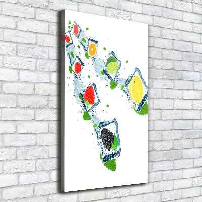 Tableau mural sur toile Fruits et glace