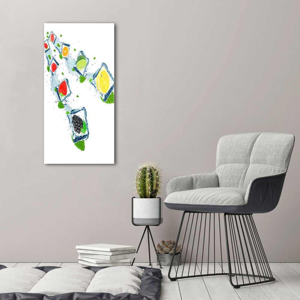 Tableau mural sur toile Fruits et glace