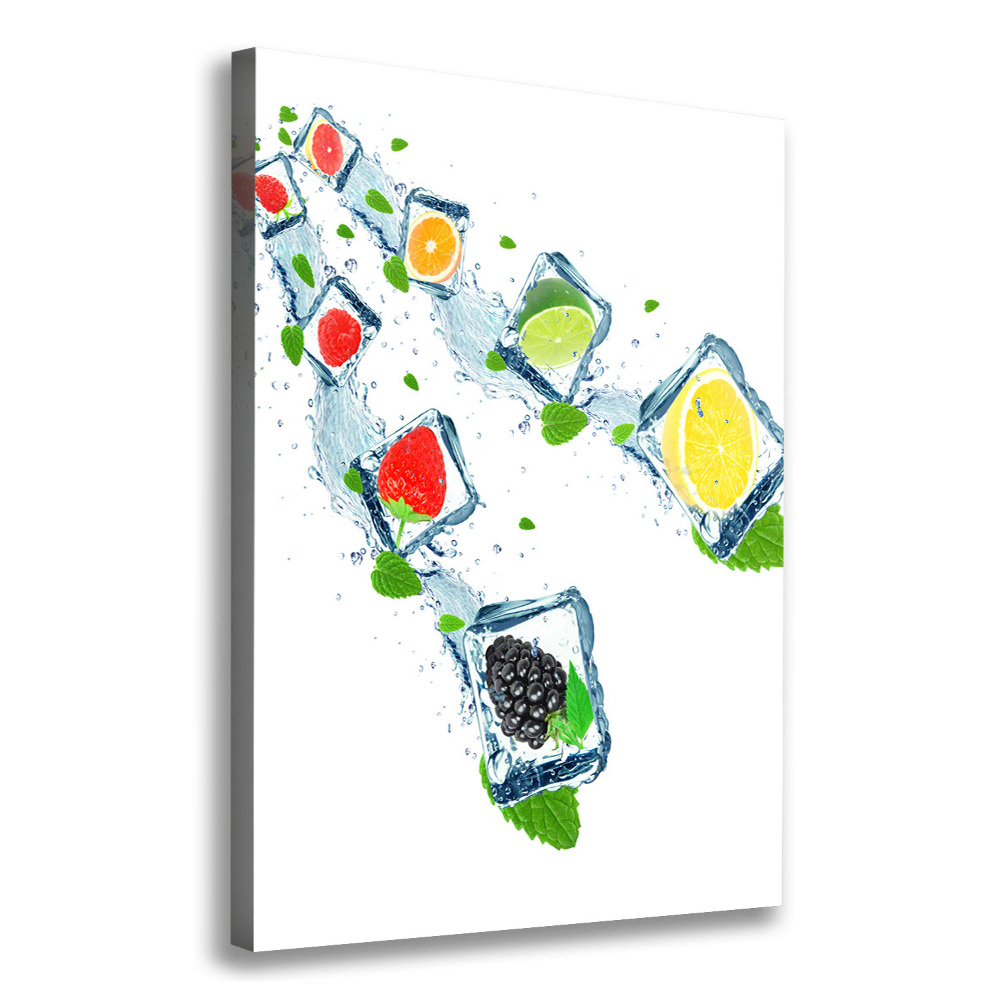 Tableau mural sur toile Fruits et glace