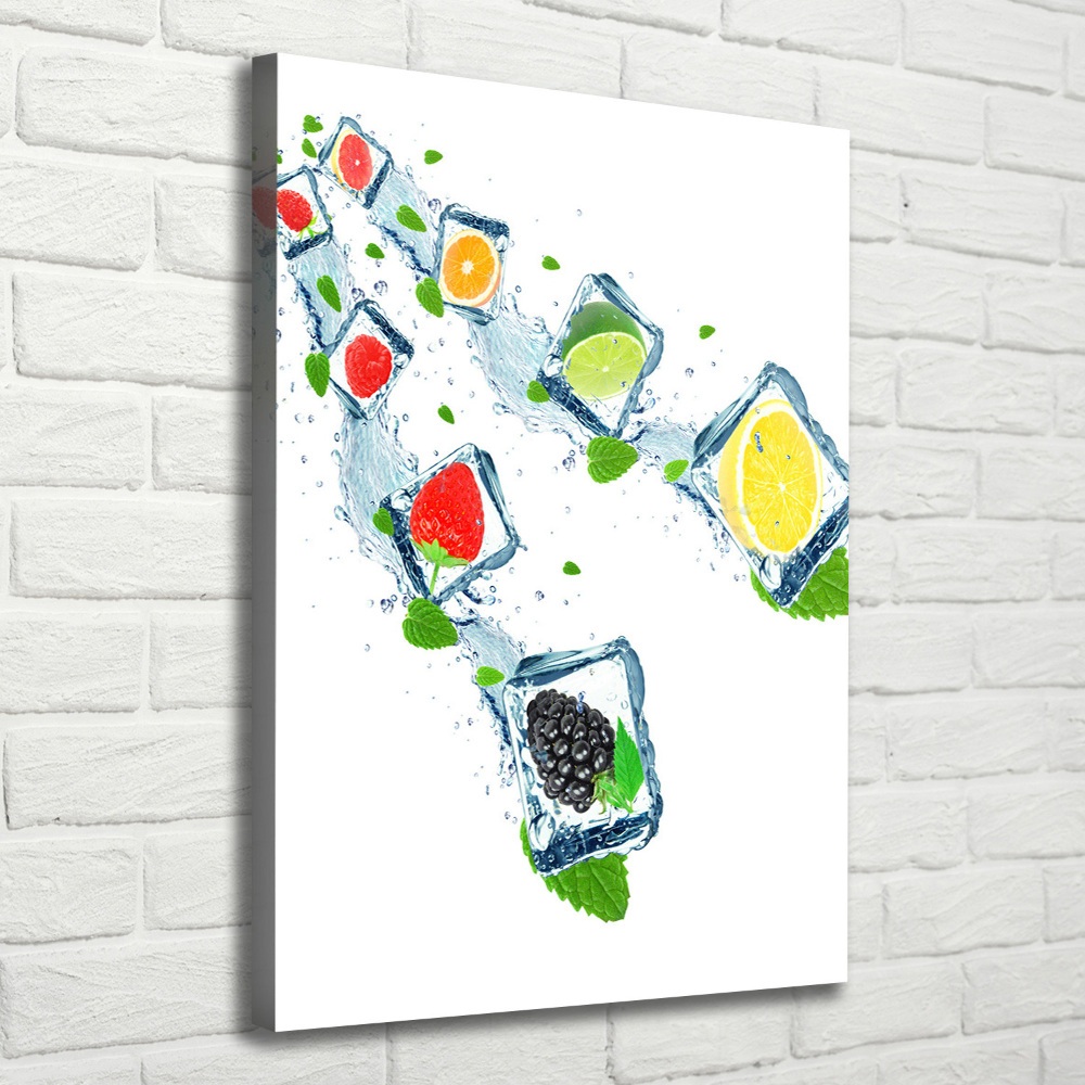 Tableau mural sur toile Fruits et glace