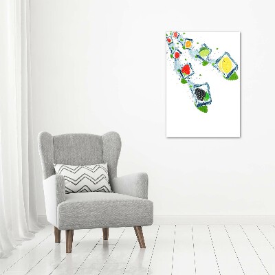 Tableau mural sur toile Fruits et glace