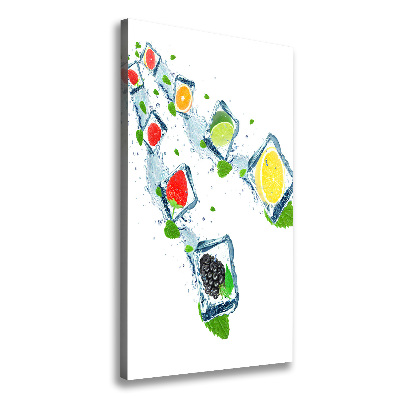 Tableau mural sur toile Fruits et glace