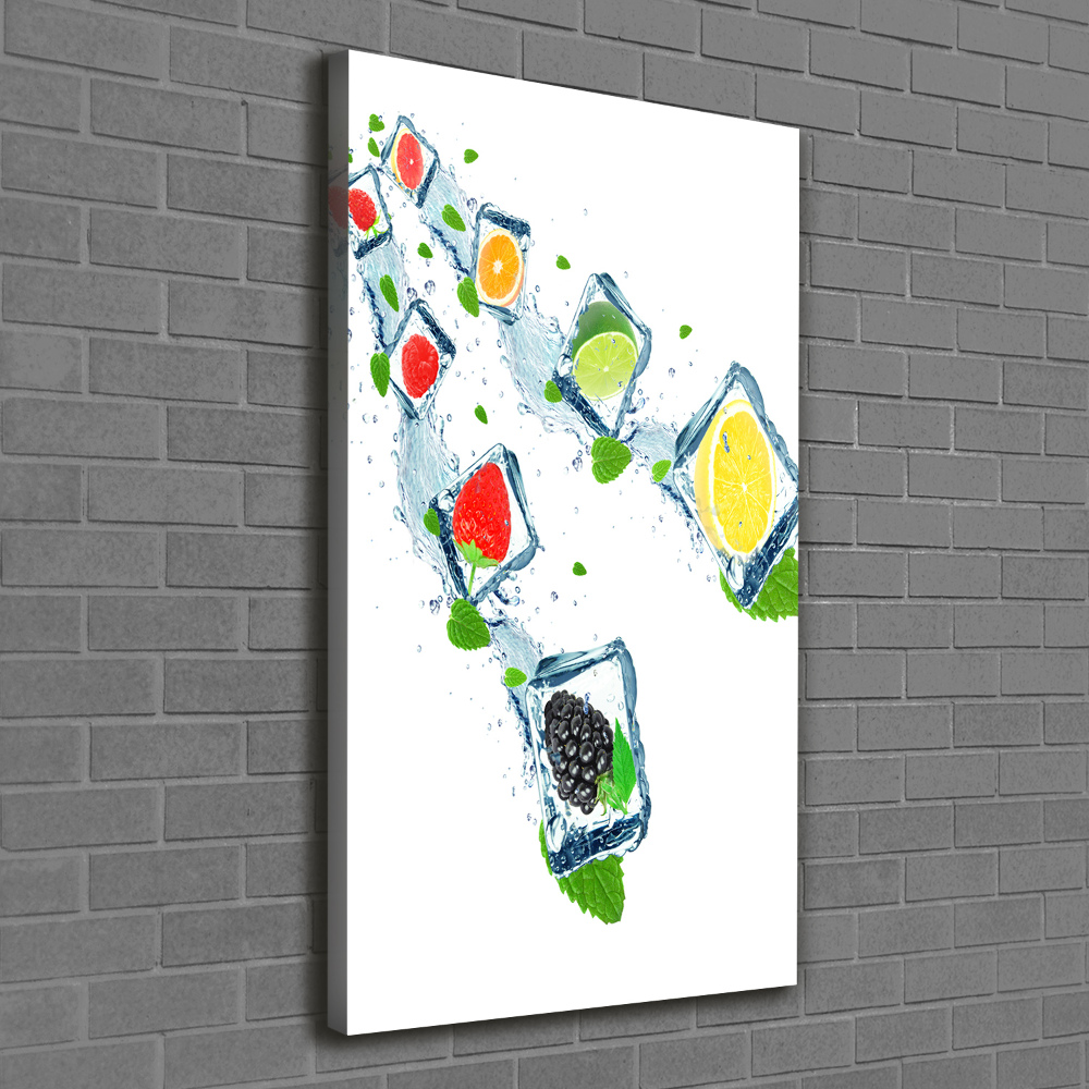 Tableau mural sur toile Fruits et glace