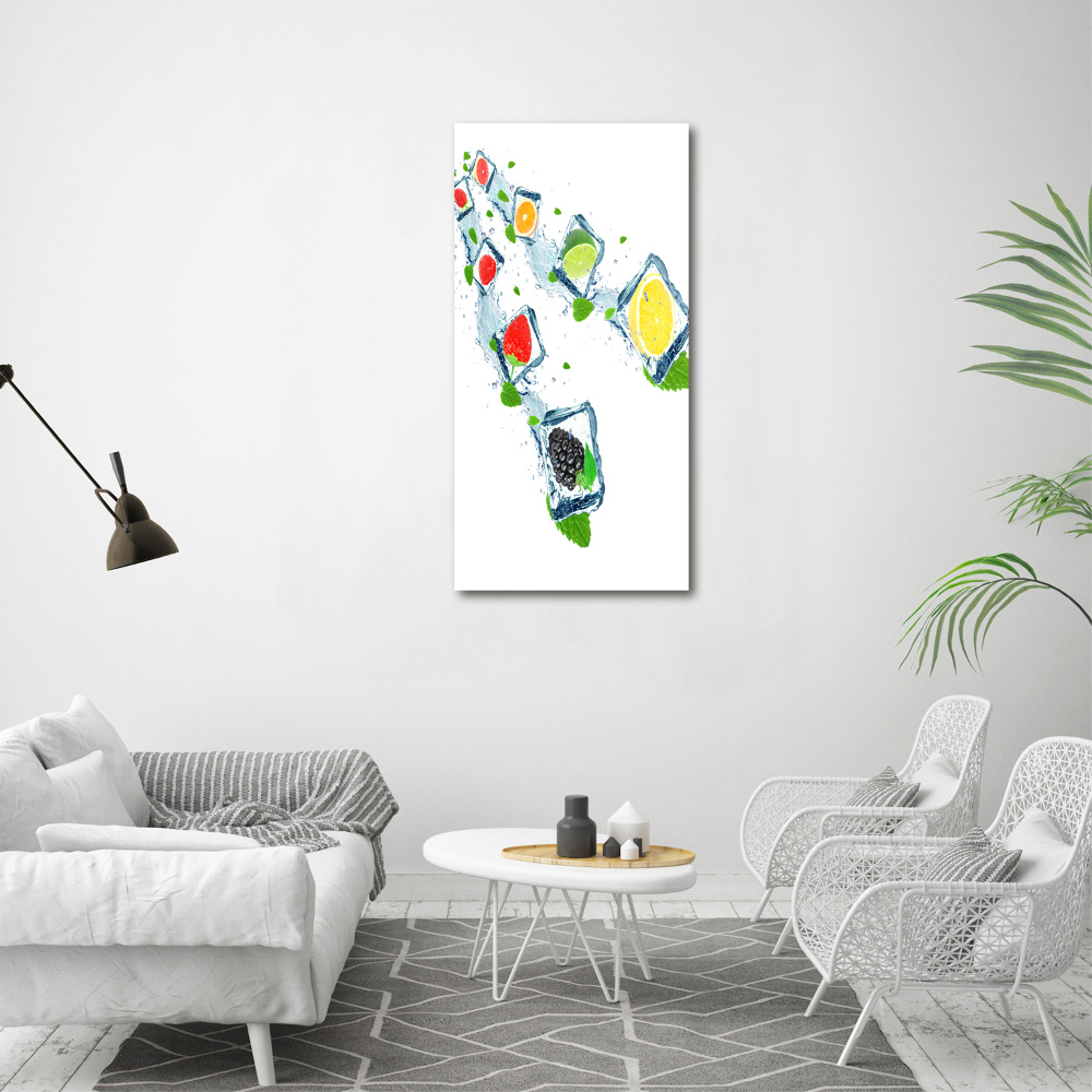 Tableau mural sur toile Fruits et glace