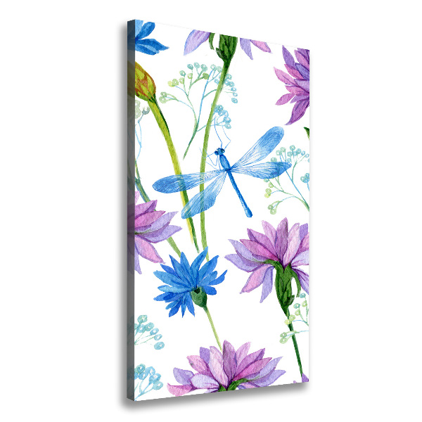 Fleurs et libellules