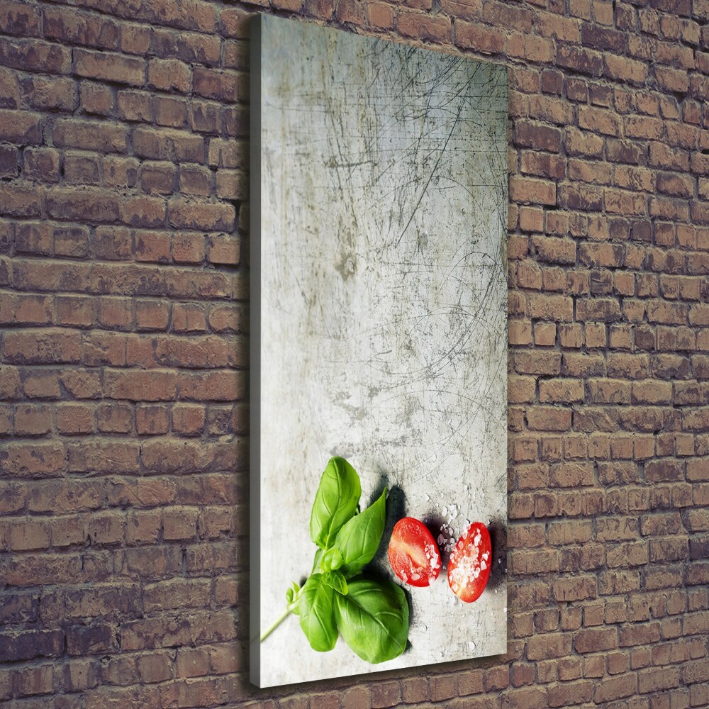 Tableau photo sur toile Tomates et basilic