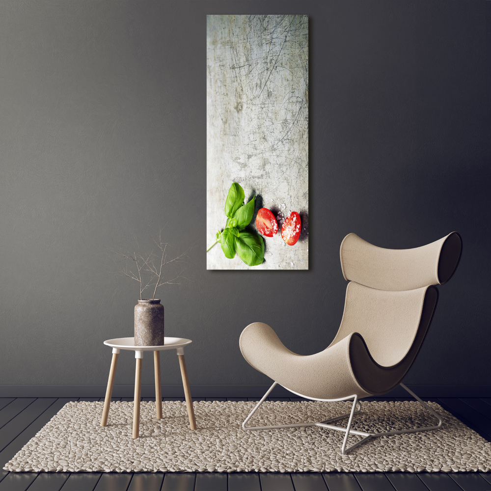 Tableau photo sur toile Tomates et basilic