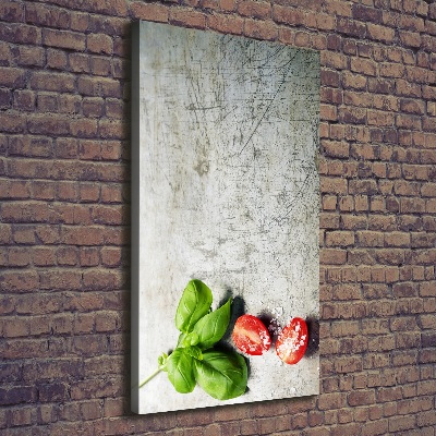 Tableau photo sur toile Tomates et basilic