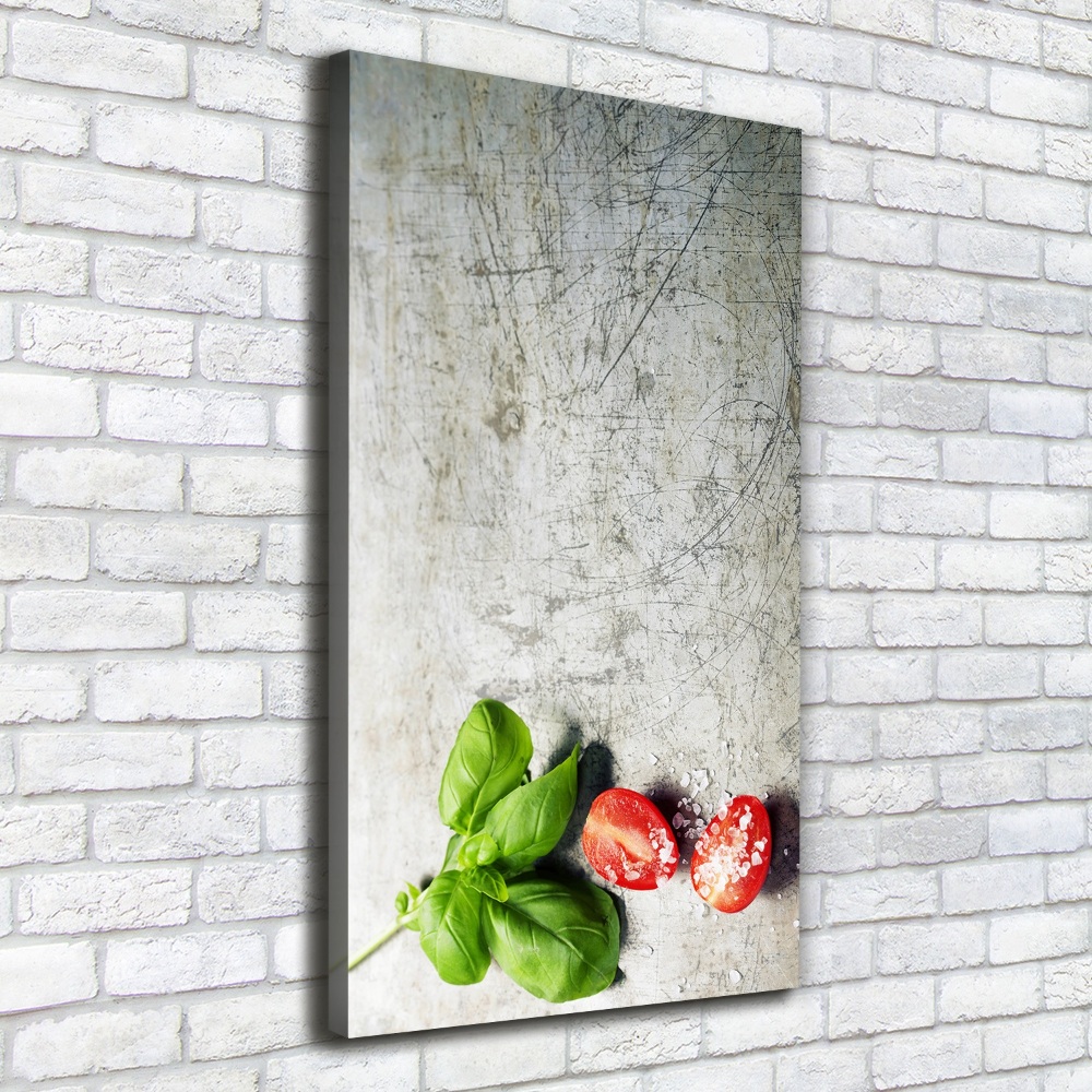 Tableau photo sur toile Tomates et basilic