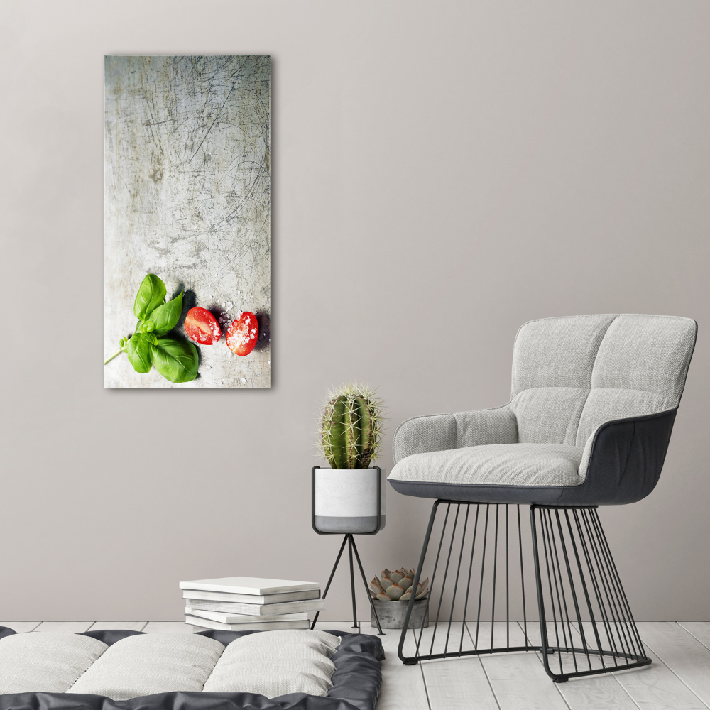 Tableau photo sur toile Tomates et basilic