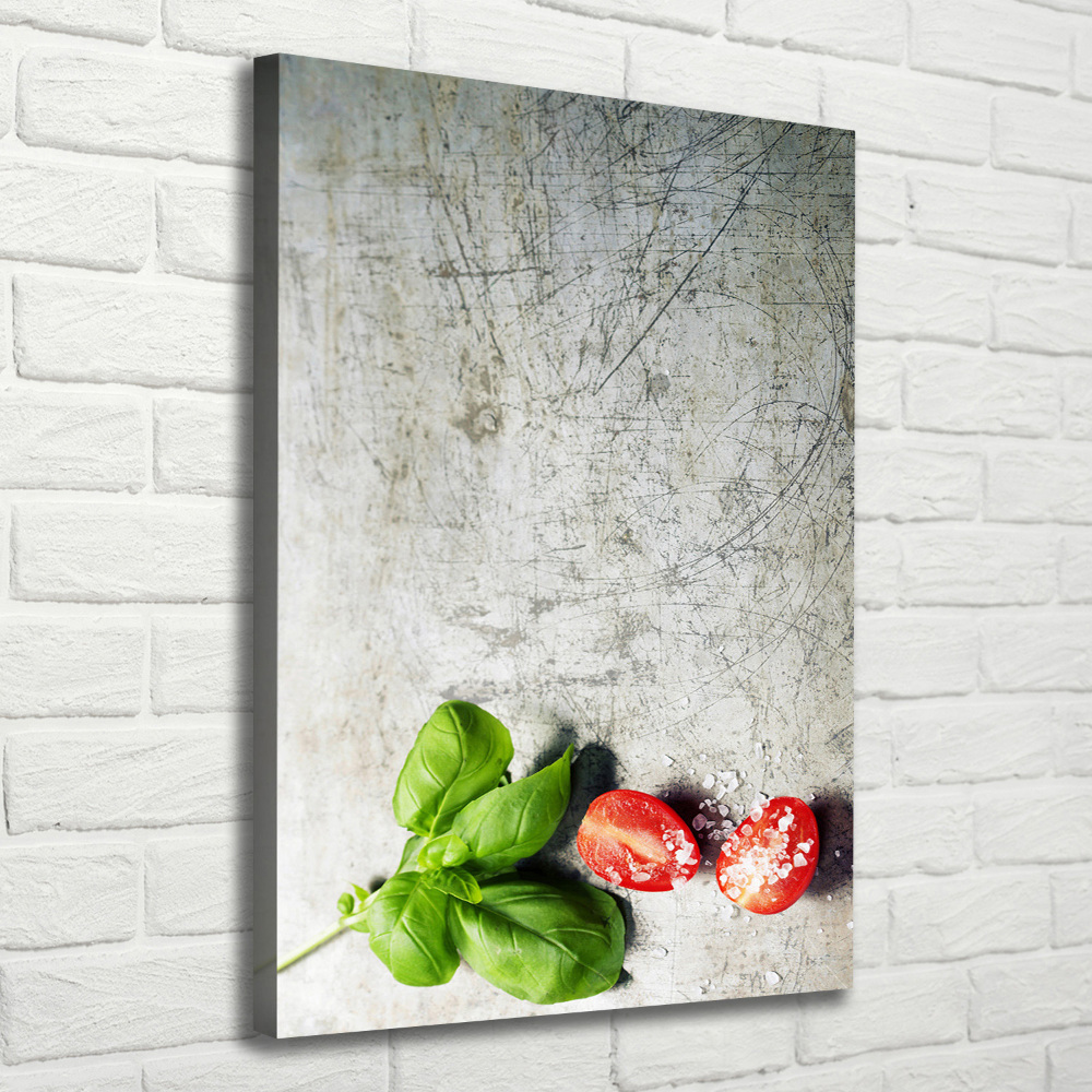 Tableau photo sur toile Tomates et basilic