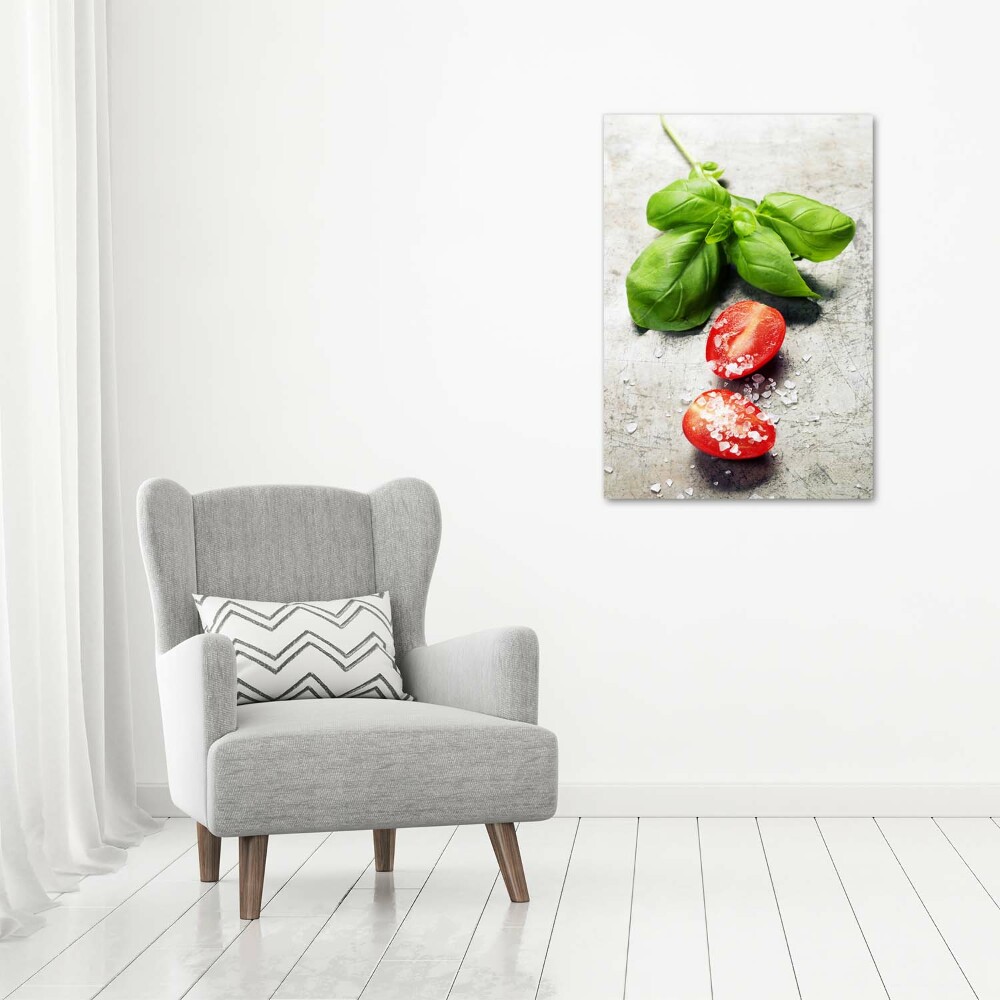 Tableau photo sur toile Tomates et basilic