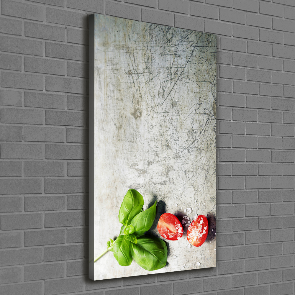 Tableau photo sur toile Tomates et basilic