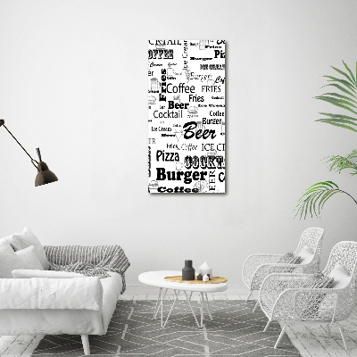 Tableau mural sur toile Menu de restaurant