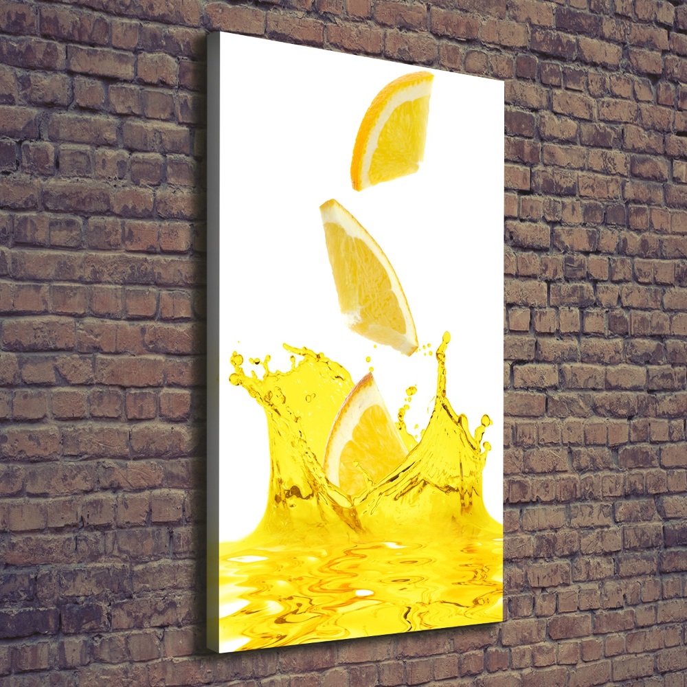 Tableau toile imprimée Jus de citron