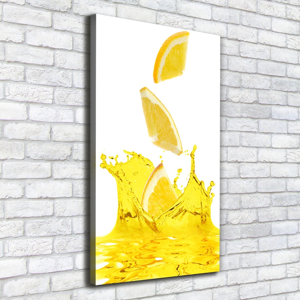 Tableau toile imprimée Jus de citron