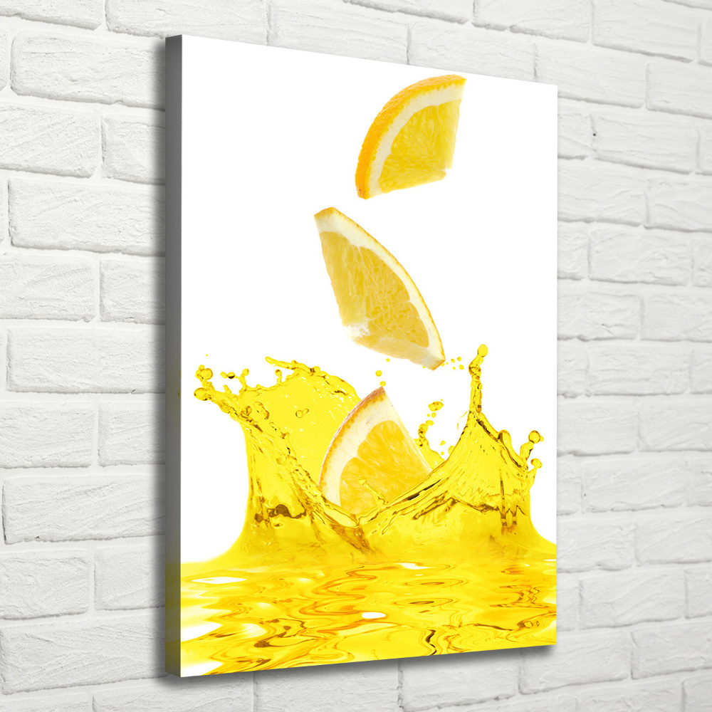 Tableau toile imprimée Jus de citron