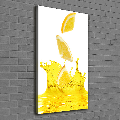 Tableau toile imprimée Jus de citron