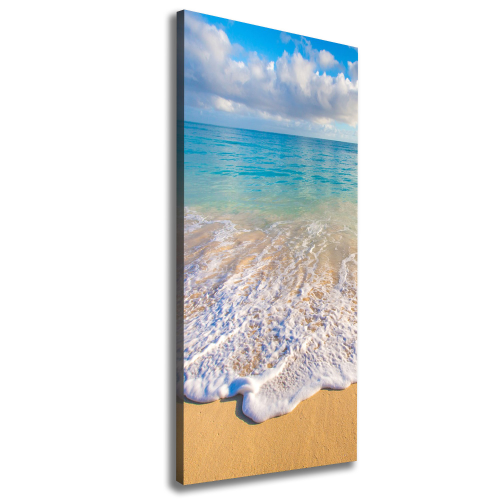 Tableau mural sur toile Plage tropicale palmiers