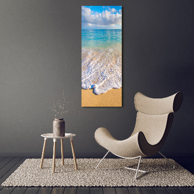 Tableau mural sur toile Plage tropicale palmiers