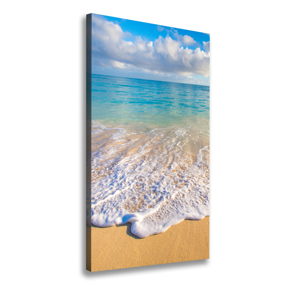 Tableau mural sur toile Plage tropicale palmiers