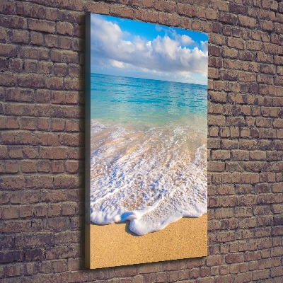 Tableau mural sur toile Plage tropicale palmiers