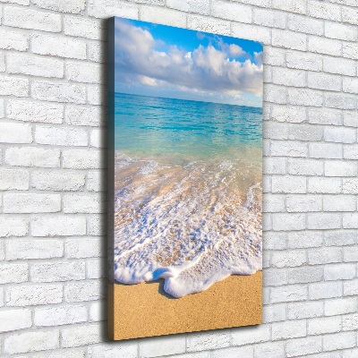 Tableau mural sur toile Plage tropicale palmiers