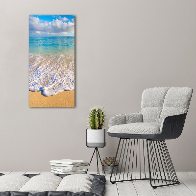 Tableau mural sur toile Plage tropicale palmiers