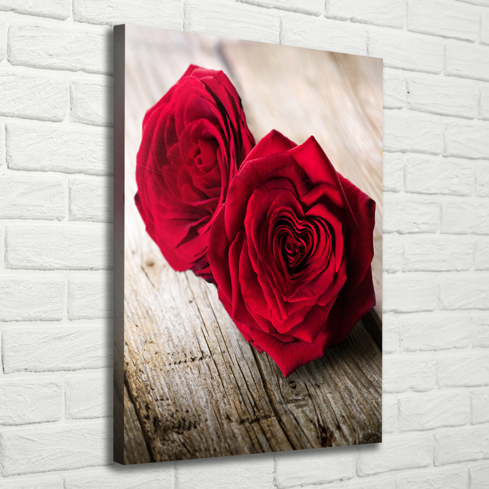 Tableau imprimé sur toile Roses rouges