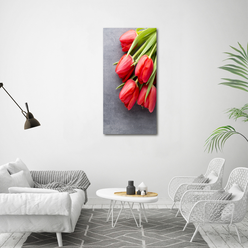 Tableau imprimé sur toile Tulipes rouges