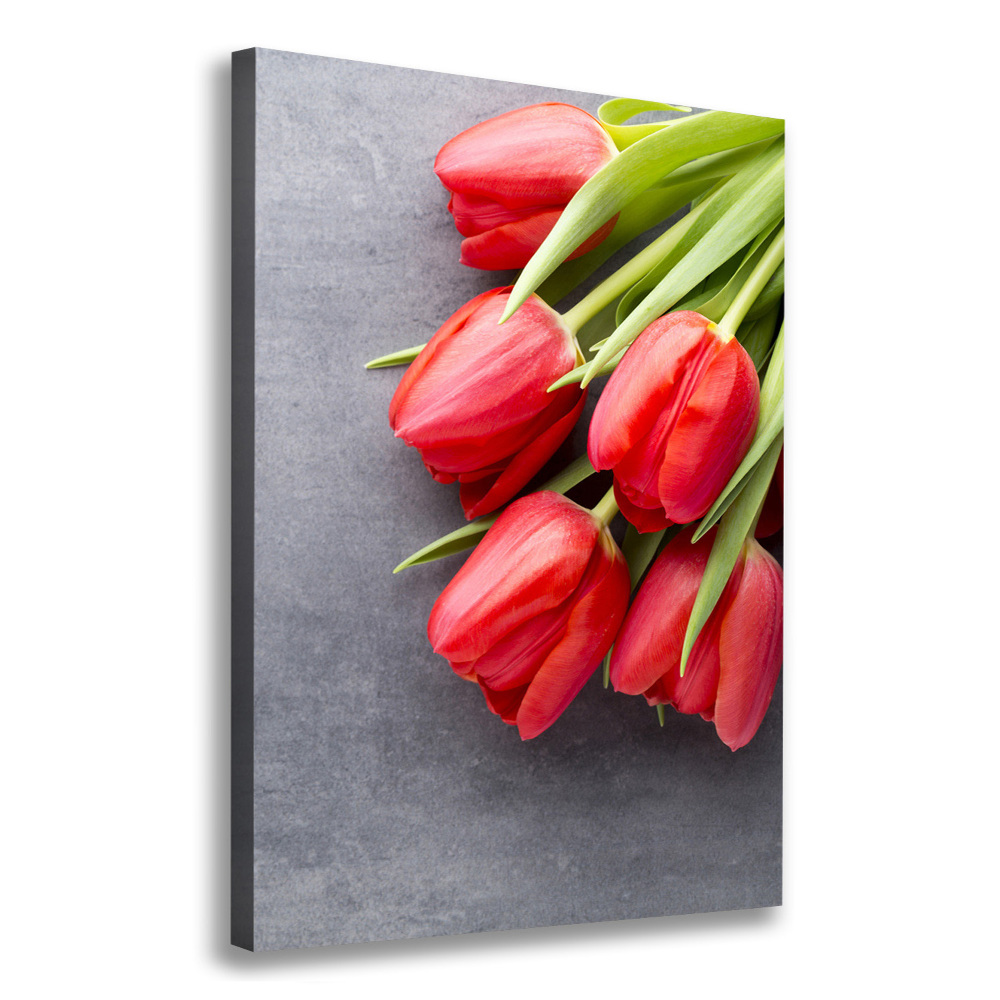 Tableau imprimé sur toile Tulipes rouges