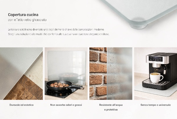 Cache plaque de cuisson avec double fenêtre semi-transparente