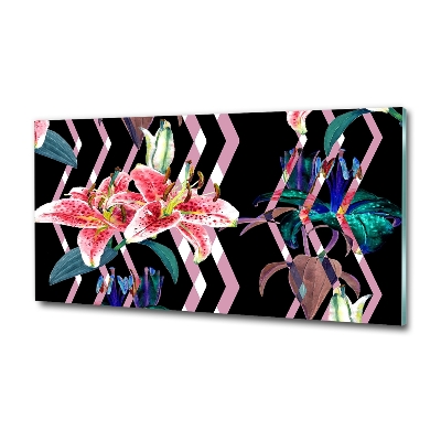 Tableau photo sur verre Lys tropical