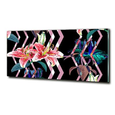 Tableau photo sur verre Lys tropical