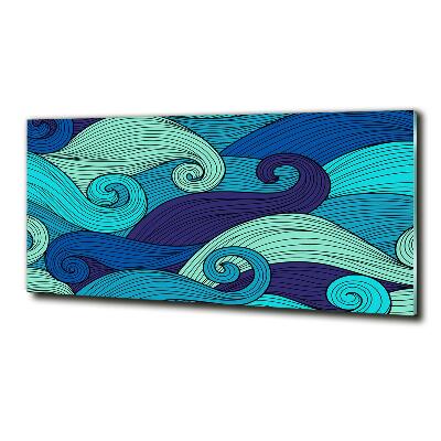 Tableau en verre Vagues abstraites