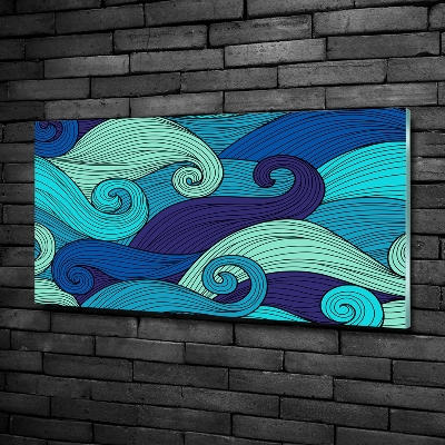 Tableau en verre Vagues abstraites