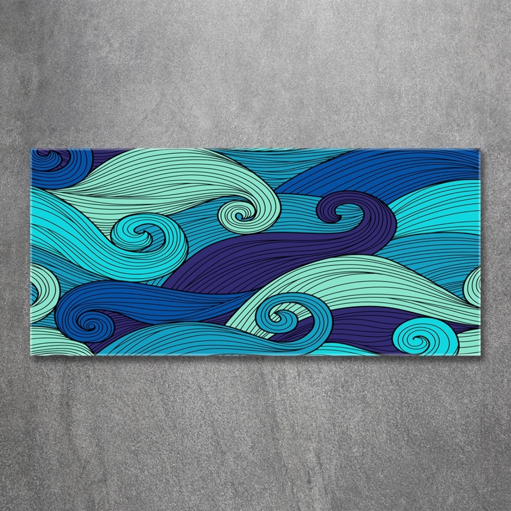 Tableau en verre Vagues abstraites