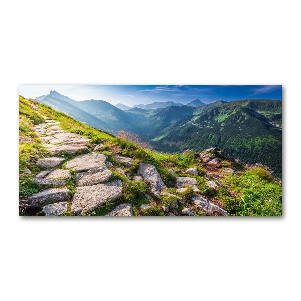 Tableau sur verre Lever de soleil sur les Tatras